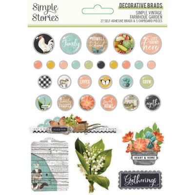 Simple Stories Simple Vintage Farmhouse Garden - Decorative Brads